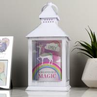 Personalised Unicorn Frost White Lantern Extra Image 3 Preview